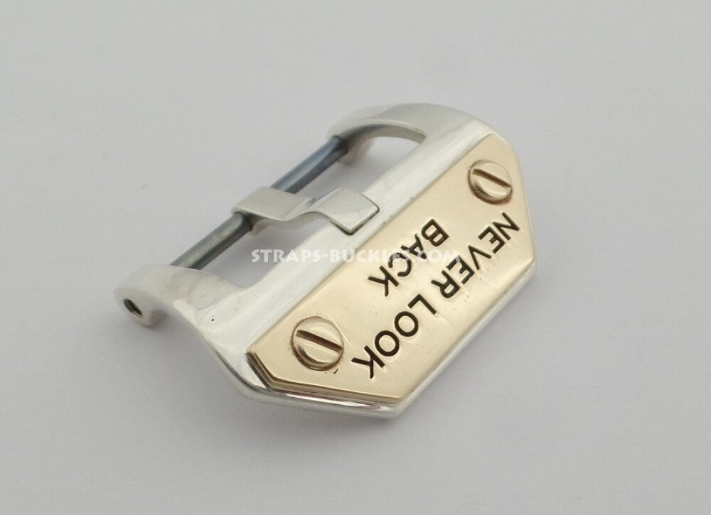 Sterling silver buckle NEVER LOOK BACK 20,22,24 мм 