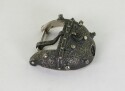 Часовая пряжка из серебра в виде старинной морской мины, marine mine silver 24 мм