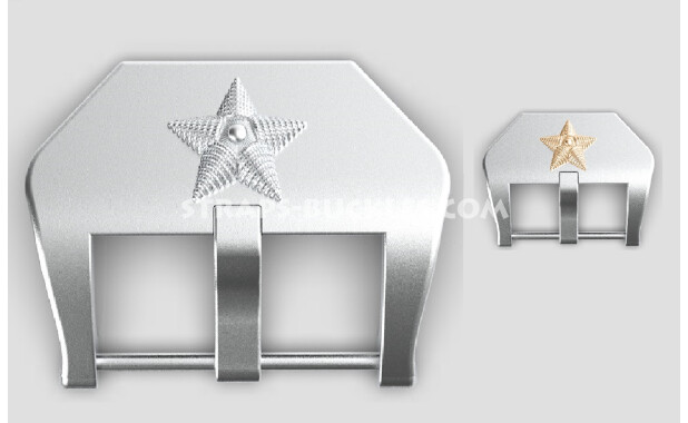 Sterling silver buckle "Star" 20, 22, 24 mm