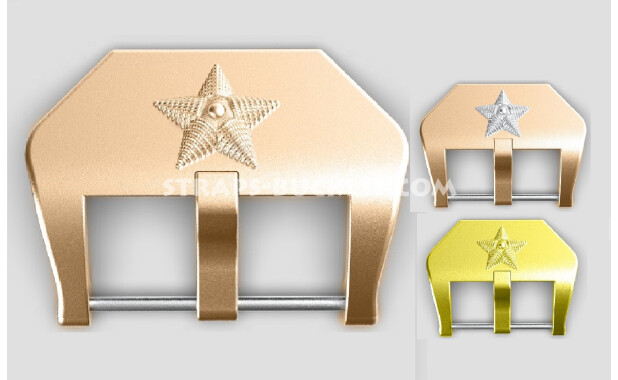 Bronze / brass buckle "Star" 20, 22, 24 mm