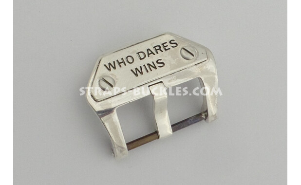 Sterling silver buckle WHO DARES WINS 20,22,24 мм 